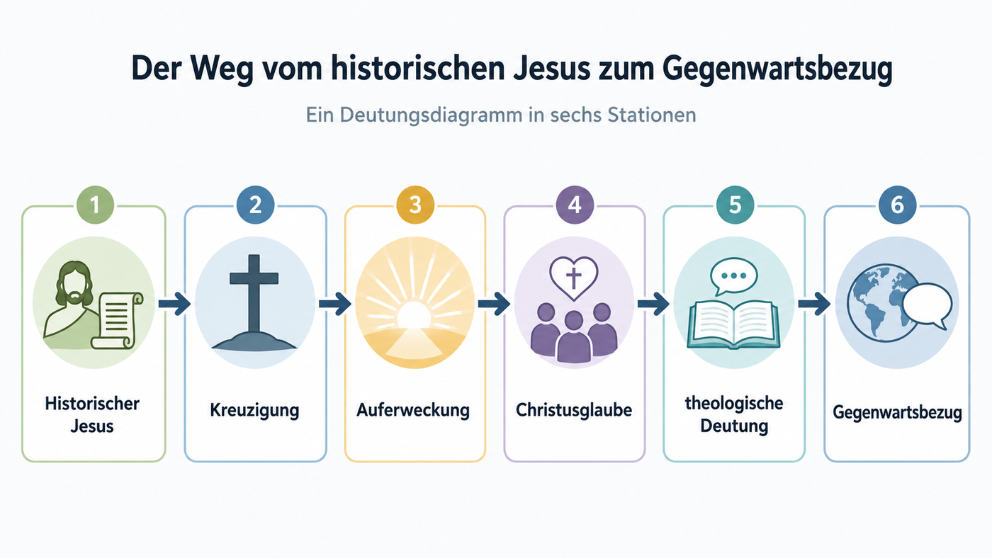 Jesus Christus im Religionsunterricht Sek II mit Kreuzigung, Auferweckung, Quellenarbeit und theologischer Deutung