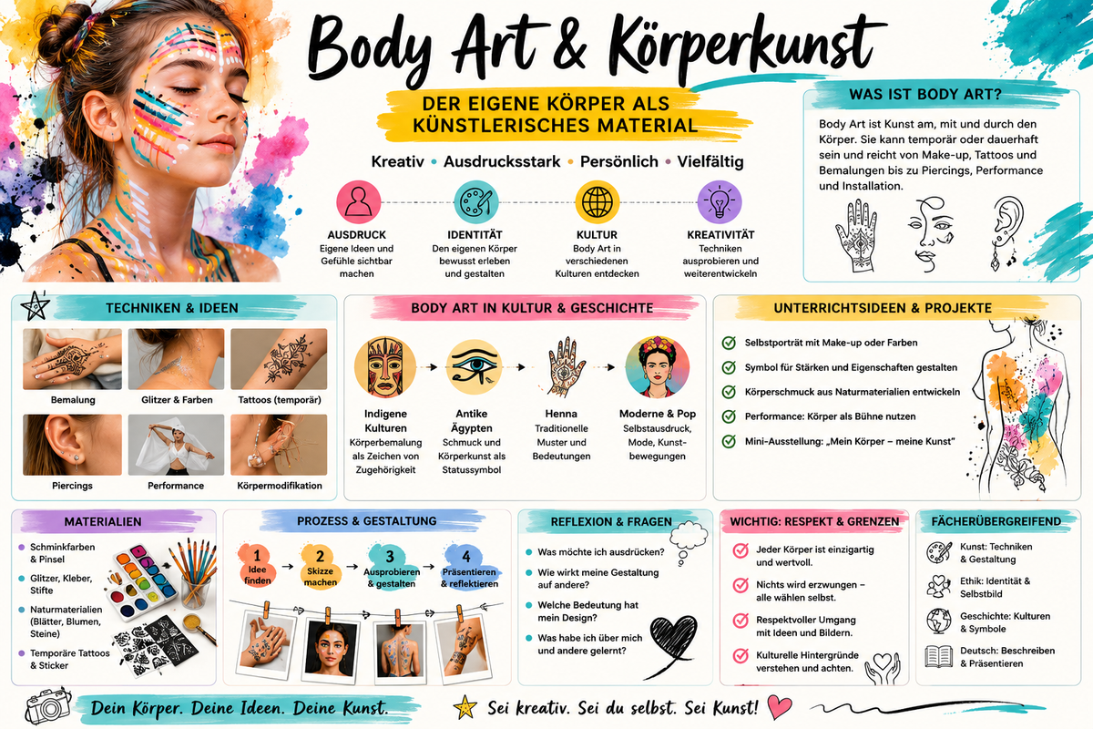Body Art und Körperkunst: Der eigene Körper als künstlerisches Material