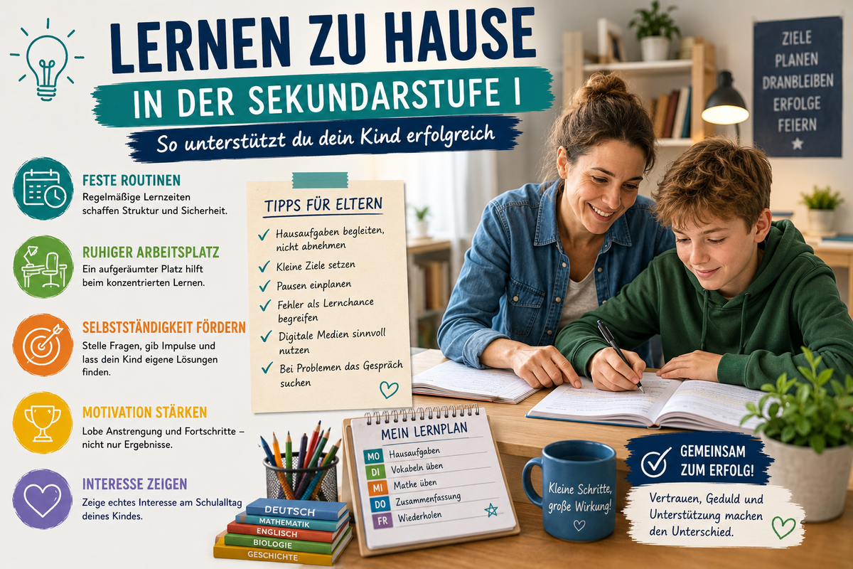 Die beste Unterstützung beginnt nicht mit der Lösung der Aufgabe – sondern mit einer guten Lernumgebung und Vertrauen in die Selbstständigkeit des Kindes.