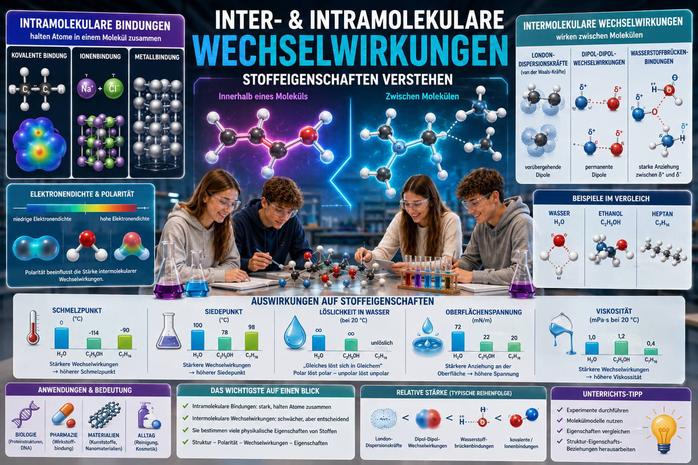 Inter- und intramolekulare Wechselwirkungen Unterricht