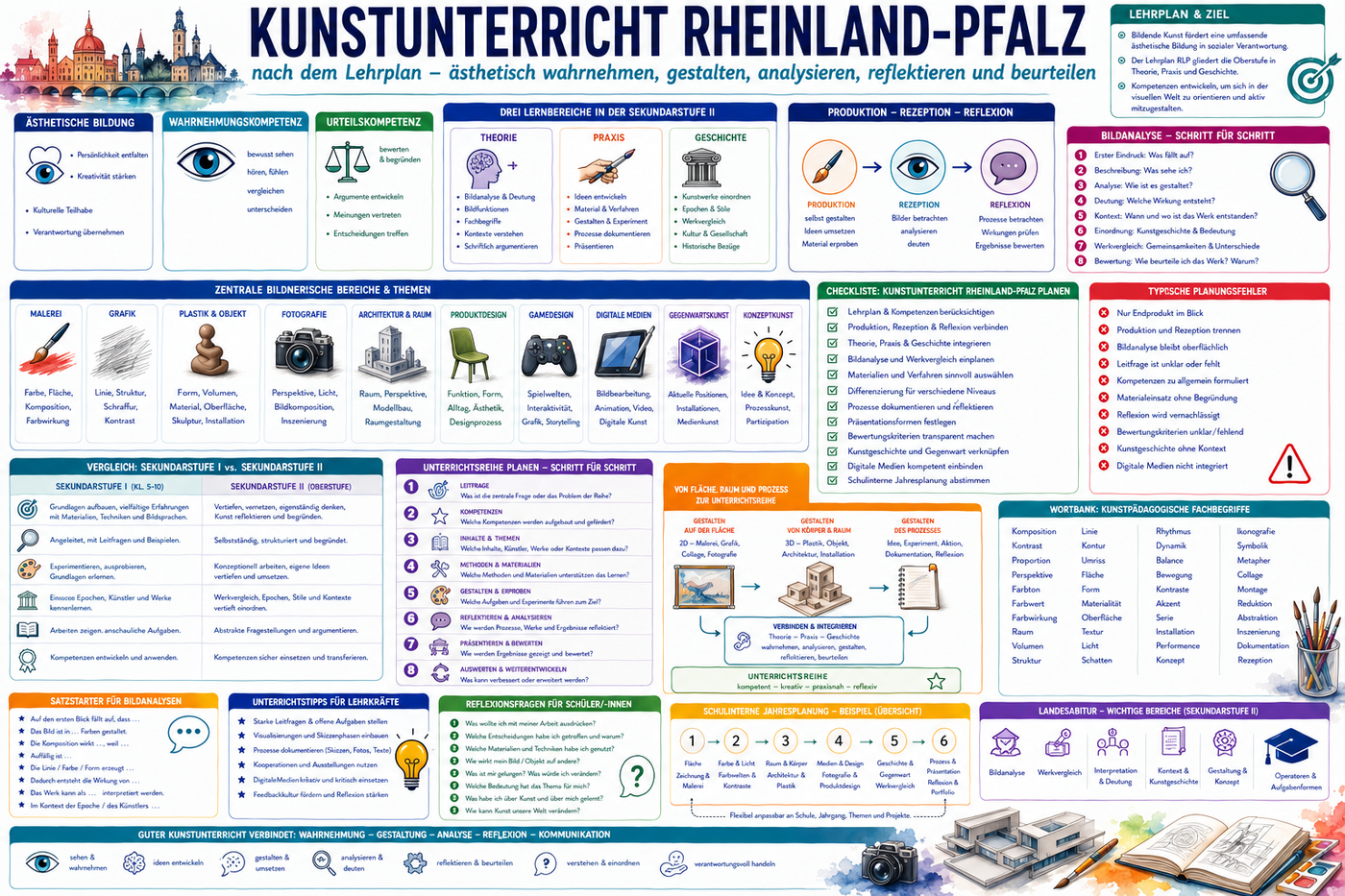 Kunstunterricht nach dem Lehrplan Rheinland-Pfalz