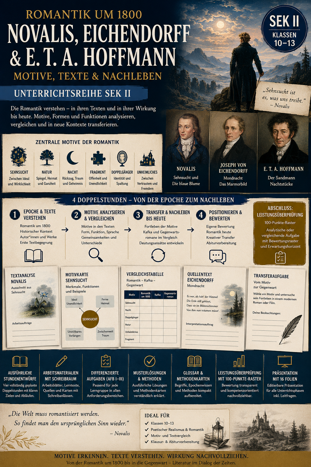 Literatur um 1800: Romantik und ihre Nachleben – Unterrichtsreihe Deutsch Sek II