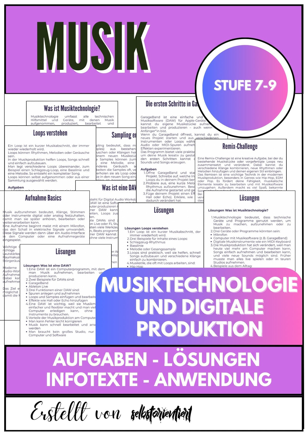 Musiktechnologie und digitale Produktion – Kreativer Musikunterricht für Klasse 7–9