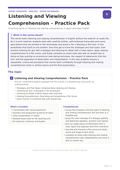 Listening and Viewing Comprehension – Übungspaket | Englisch Unterrichtsmaterial Oberstufe (Sek II)