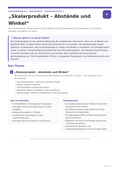 Skalarprodukt – Abstände und Winkel | Unterrichtsmaterial Mathematik Oberstufe (Sek II)