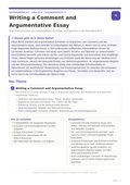 Writing a Comment and Argumentative Essay | Englisch Unterrichtsmaterial Oberstufe (Sek II)