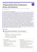 Trigonometrische Funktionen – Sinus und Kosinus | Unterrichtsmaterial Mathematik Oberstufe (Sek II)
