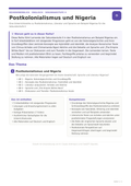 Postcolonialism and Nigeria | Englisch Unterrichtsmaterial Oberstufe (Sek II)