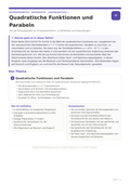 Quadratische Funktionen und Parabeln – Klasse 9 | Unterrichtsmaterial Mathematik Sekundarstufe I