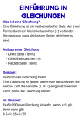 Gleichungen und Ungleichungen – Mathematik SEK I