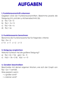 Lineare Funktionen & Gleichungssysteme – Algebra SEK II
