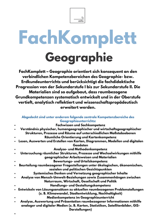FachKomplett Geographie – 100+ Unterrichtsreihen einsatzbereit für den Erdkunde-Unterricht