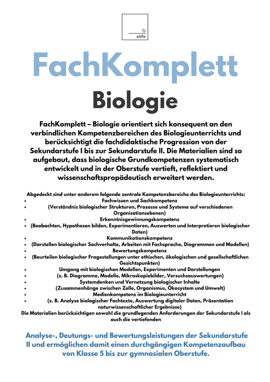 FachKomplett Biologie – 100+ Unterrichtsreihen einsatzbereit für den Biologie-Unterricht
