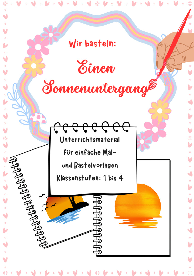 Wir basteln einen Sonnenuntergang – Kreatives Projekt Klasse 1–4