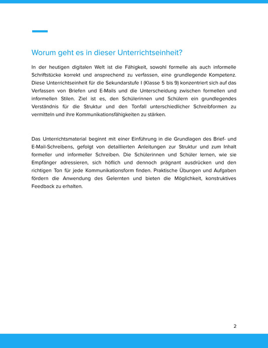 Briefe und E-Mails schreiben – Formell & informell unterscheiden | Sek I