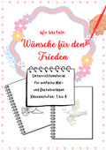 Wir basteln Wünsche für den Frieden – Vorlage für Klasse 1 bis 4