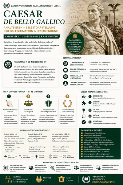 Caesar: De bello Gallico – Unterrichtsreihe Latein Klasse 9–11