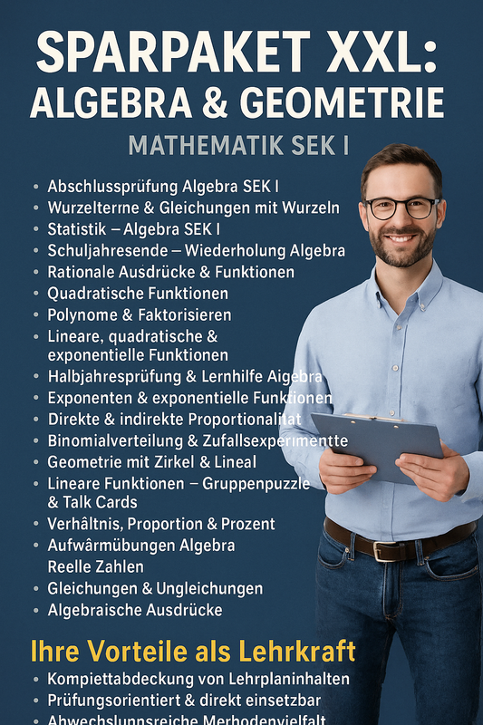 Sparpaket XXL: Algebra & Geometrie – Mathematik SEK I