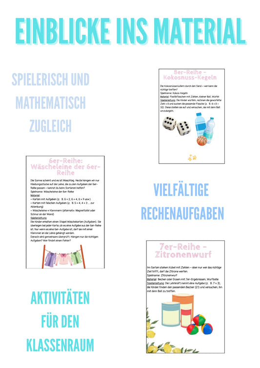 Spielerisch das Einmaleins üben – Gruppenspiele für die Grundschule