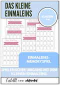 Einmaleins üben mit Merkspiel – Kreatives Lernspiel für die Grundschule