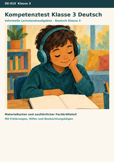 Kompetenztest Klasse 3 Deutsch – Diagnose und Förderung mit informellen Lernstandsaufgaben | Deutsch Klasse 3
