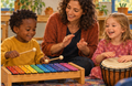 Musik in der Grundschule: Notenschrift einführen und Lieder begleiten – Rhythmus und Noten – Illustration aus dem Material