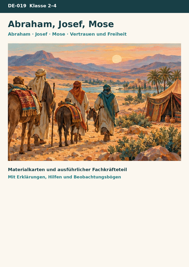 Abraham, Josef, Mose – biblische Erzählungen in der Grundschule – Titelbild
