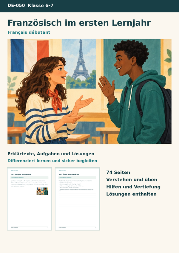 Sparpaket Fremdsprachen Sek I: Französisch und Spanisch im ersten Lernjahr, Passé composé/imparfait, Lateinamerika – 4 Reihen
