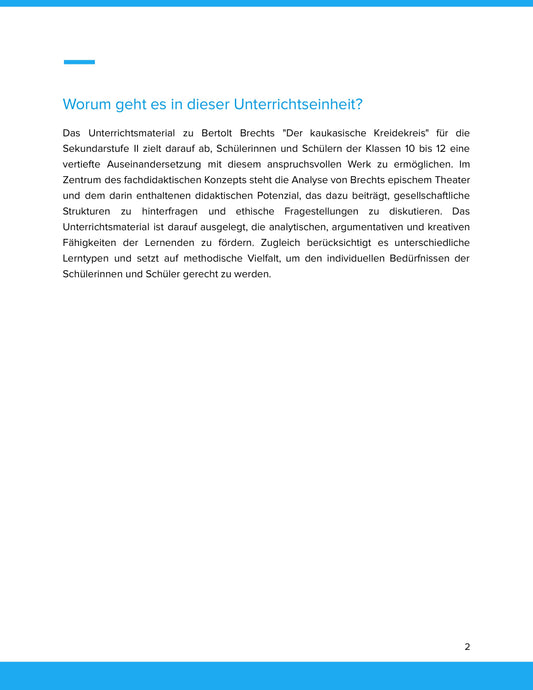 Der kaukasische Kreidekreis – Brechts episches Theater verstehen und interpretieren