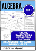 Lineare, quadratische und exponentielle Funktionen – Algebra SEK I