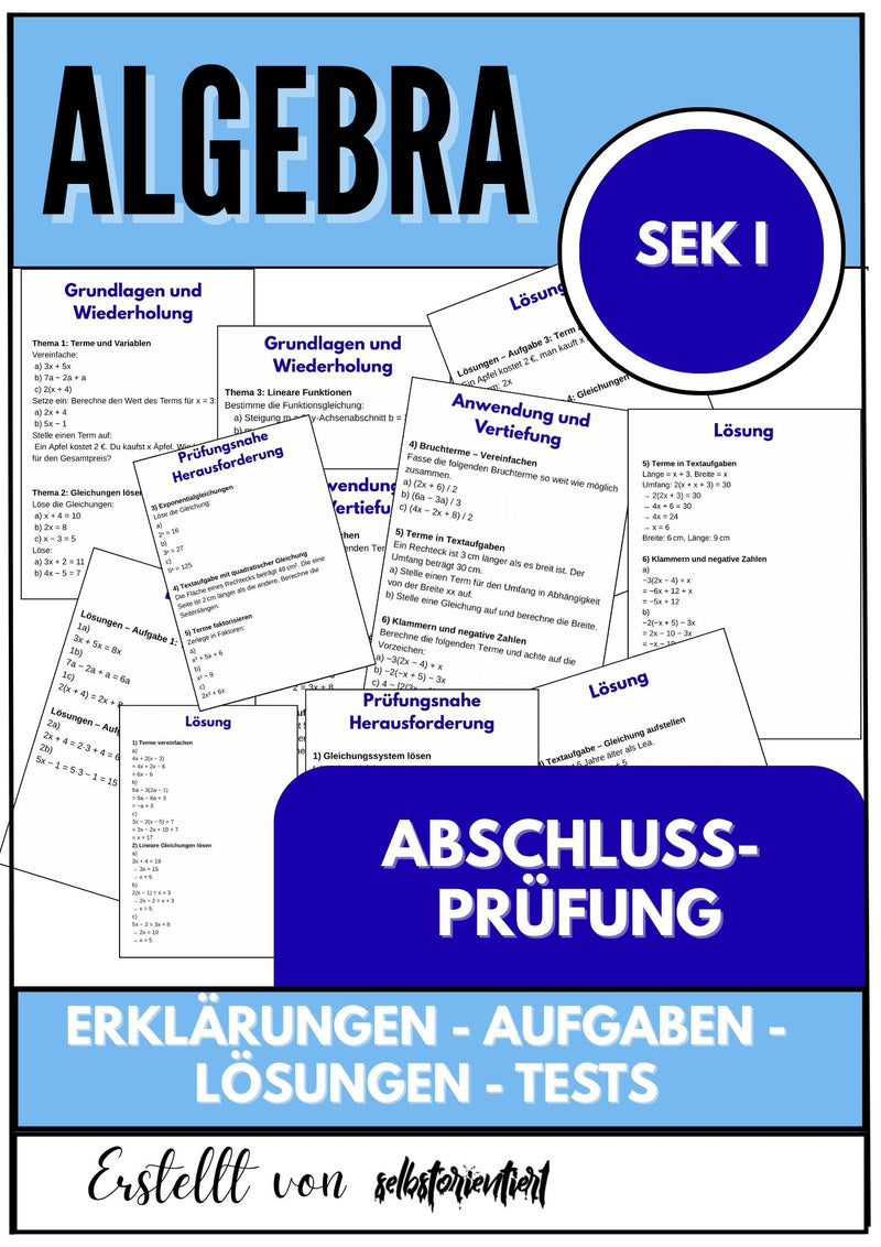 Abschlussprüfung – Algebra SEK I