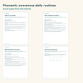 Phonemic Awareness Daily Routines – Lautbewusstheit auf Englisch in 36 Wochen – Materialvorschau mit Beispielseiten