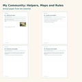 My Community: Helpers, Maps and Rules – Gemeinde, Karten und Regeln auf Englisch – Materialvorschau mit Beispielseiten