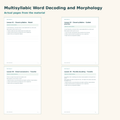 Multisyllabic Word Decoding and Morphology – Lange Wörter lesen auf Englisch – Materialvorschau mit Beispielseiten