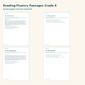 Reading Fluency Passages Grade 4 – Flüssiges Lesen mit 24 englischen Texten – Materialvorschau mit Beispielseiten