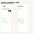 Opinion Writing Unit Grade 4–5 – Meinungstexte schreiben auf Englisch – Materialvorschau mit Beispielseiten