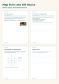Map Skills and GIS Basics – Karten lesen und GIS-Grundlagen verstehen auf Englisch – Materialvorschau mit Beispielseiten