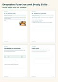Executive Function and Study Skills – Lernstrategien und Selbstorganisation auf Englisch – Materialvorschau mit Beispielseiten