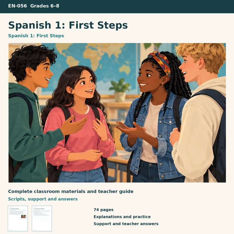 Spanish 1: First Steps – Spanisch für Anfänger mit Sprechstudios auf Englisch – Titelbild