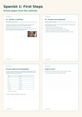 Spanish 1: First Steps – Spanisch für Anfänger mit Sprechstudios auf Englisch – Materialvorschau mit Beispielseiten