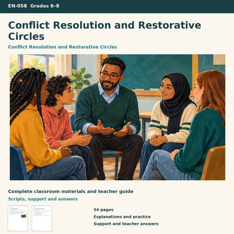Conflict Resolution and Restorative Circles – Konflikte lösen im Kreisgespräch auf Englisch – Titelbild