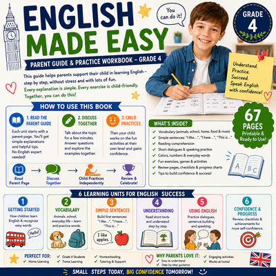 Englisch leicht erklärt – Elternratgeber & Übungsheft | Englisch Klasse 4