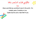 We Paint Wish Gifts – Creative Worksheet for Grades 1–4
