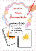 Sonnenschein basteln – Bastelvorlage und Anleitung für Klasse 1-4