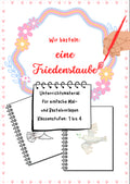 Wir basteln eine Friedenstaube – Vorlage für Klasse 1 bis 4