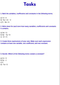 Algebra Basics – WORKBOOK on Algebraic Expressions | GRADE 5–9