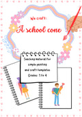 School Cone Craft – Printable Back-to-School Activity for Kids