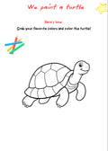 We Paint a Turtle – Printable Art Activity for Grades K–4