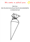 School Cone Craft – Printable Back-to-School Activity for Kids