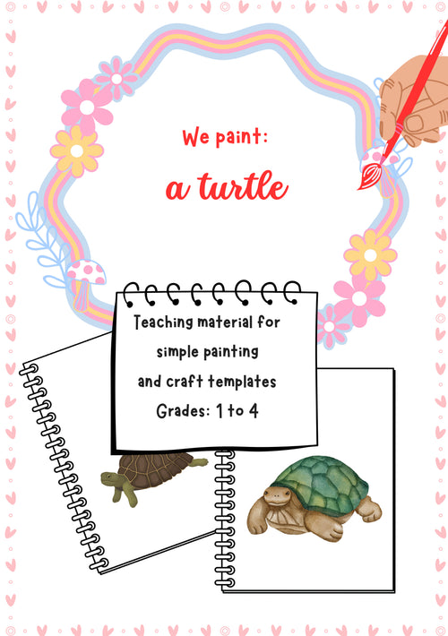 We Paint a Turtle – Printable Art Activity for Grades K–4